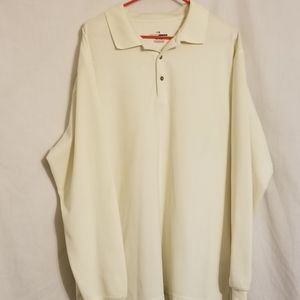 Mens Long sleeve thermal polo